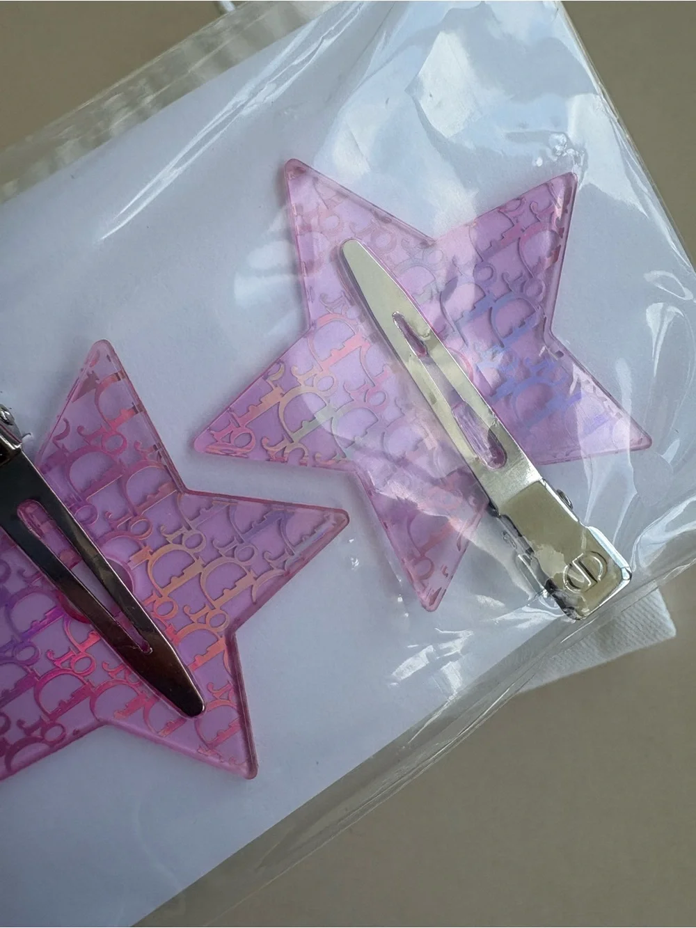Dior Beauty Iridescent Star Hair Clips - New, Set of 2